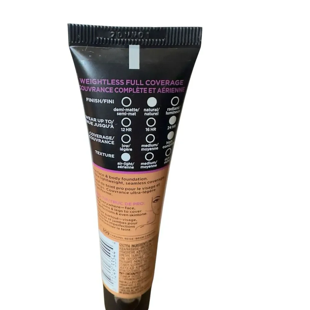 L'Oréal Infallible Total Cover Foundation 309 Caramel Beige 24hr Full Coverage